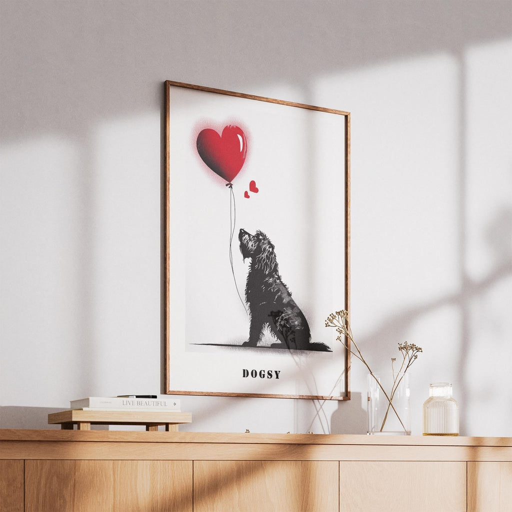 Old English Sheepdog DOGSY Series inspired by the Art of Banksy with text Dogsy image 5