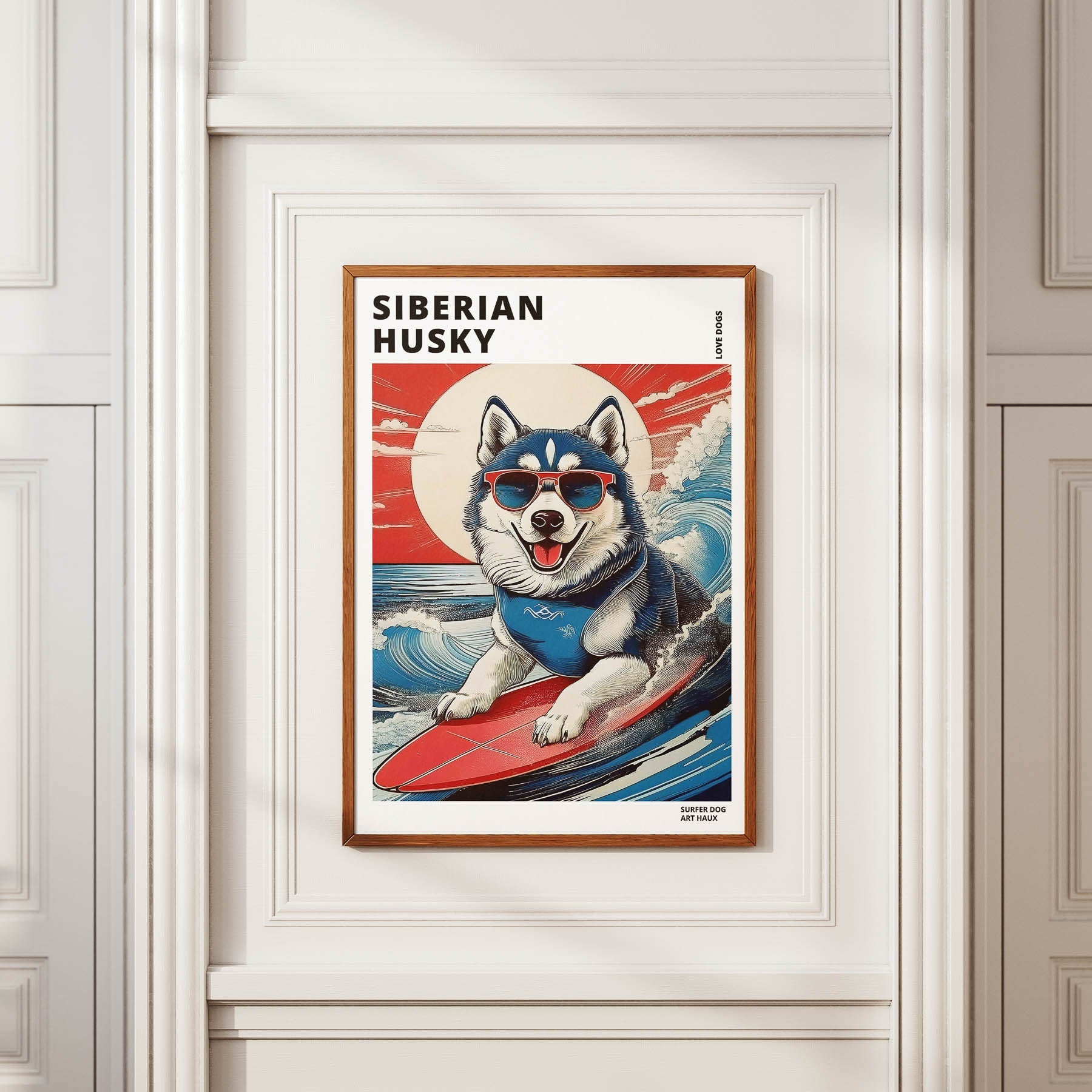 Siberian Husky Hokosai Surfer Dogs 1 image 2