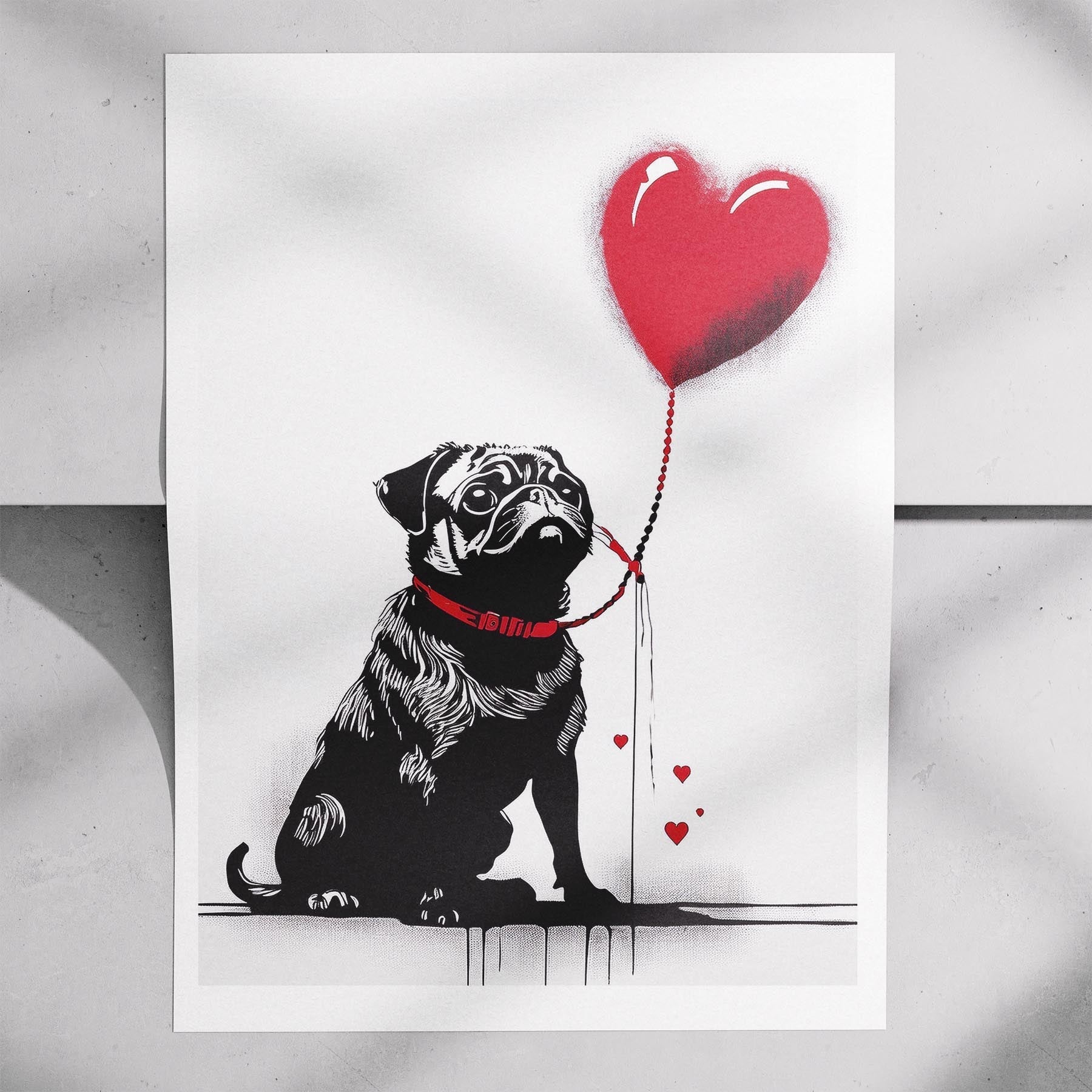 Pug DOGSY Series inspired by the Art of Banksy image 7