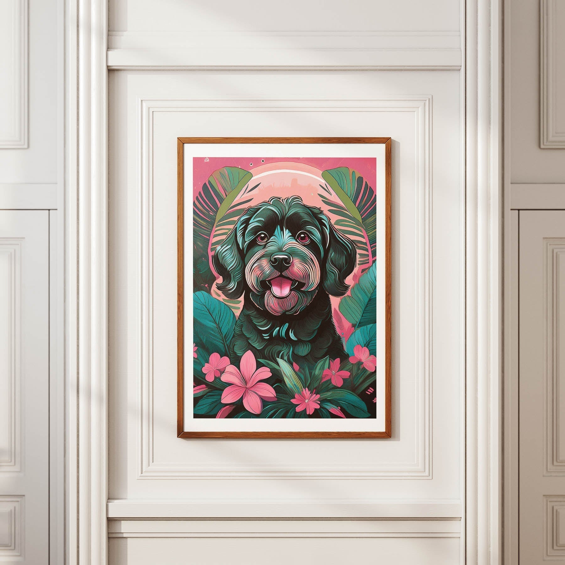 Schnoodle Flowery Dog image 3