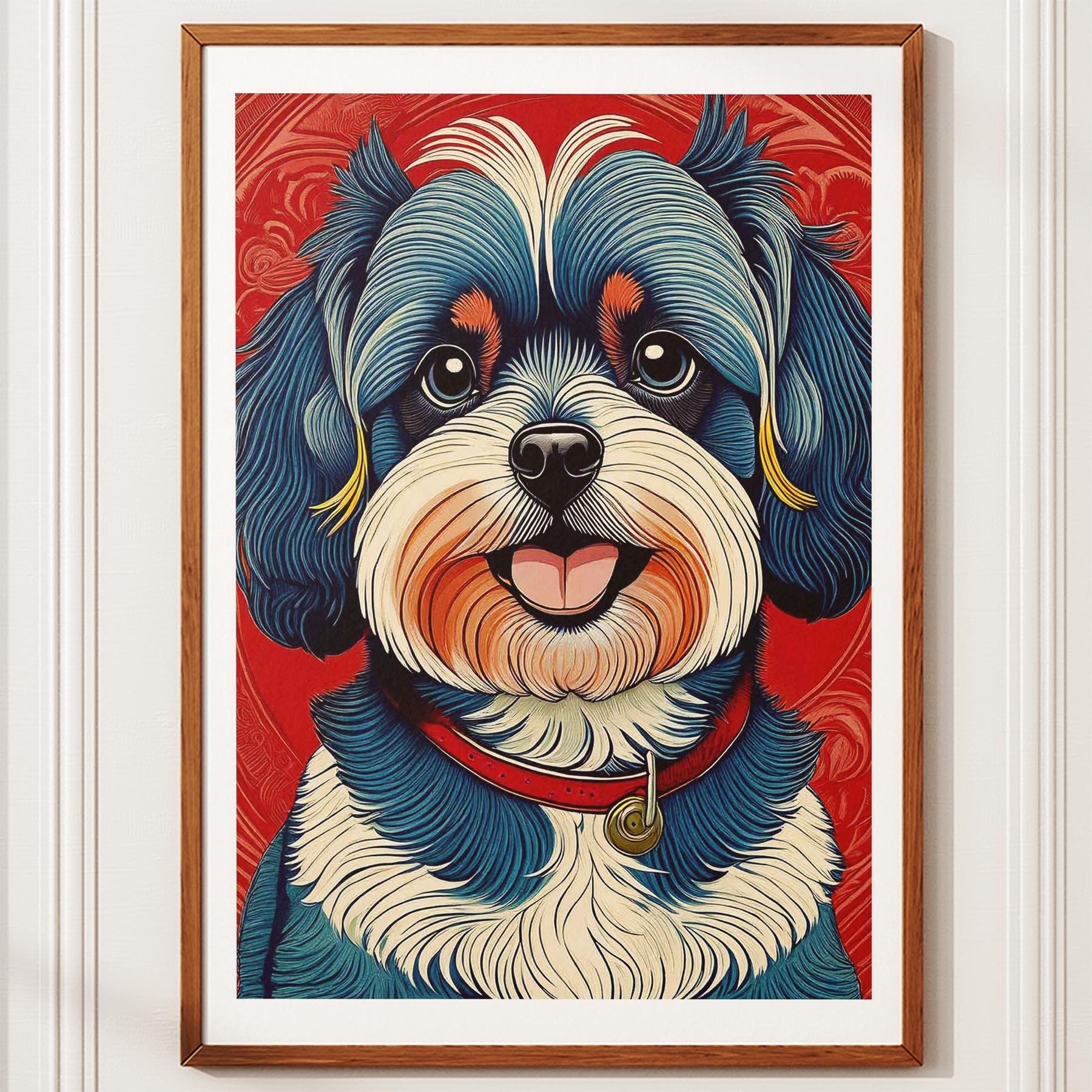 Shih Tzu Hokusai Japanese Inspired Dog Series image 10
