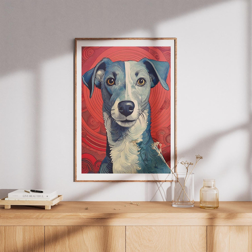 Greyhound Hokusai Japanese Inspired Dog Series image 8