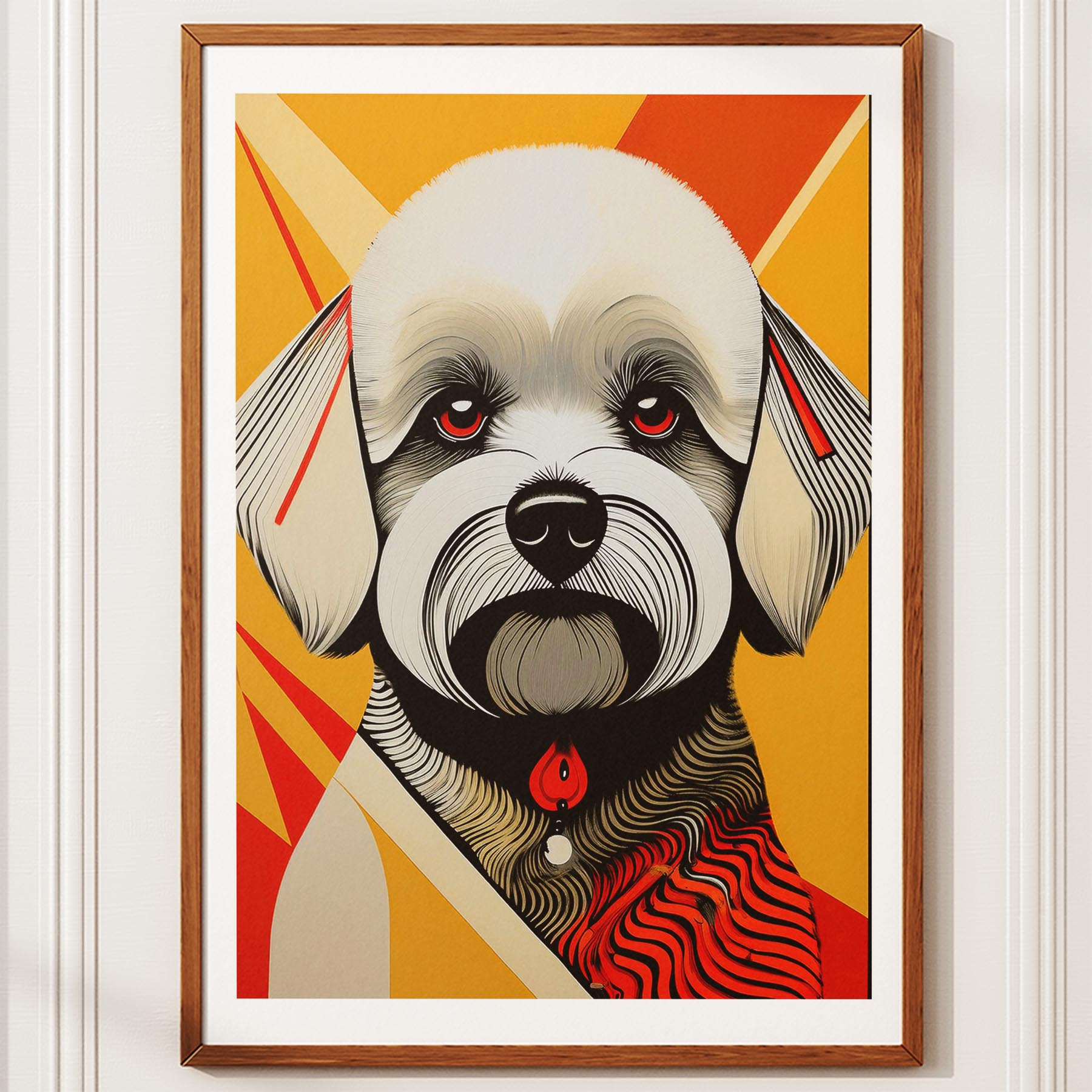 Bichon Frise Geometric Orange Series image 10