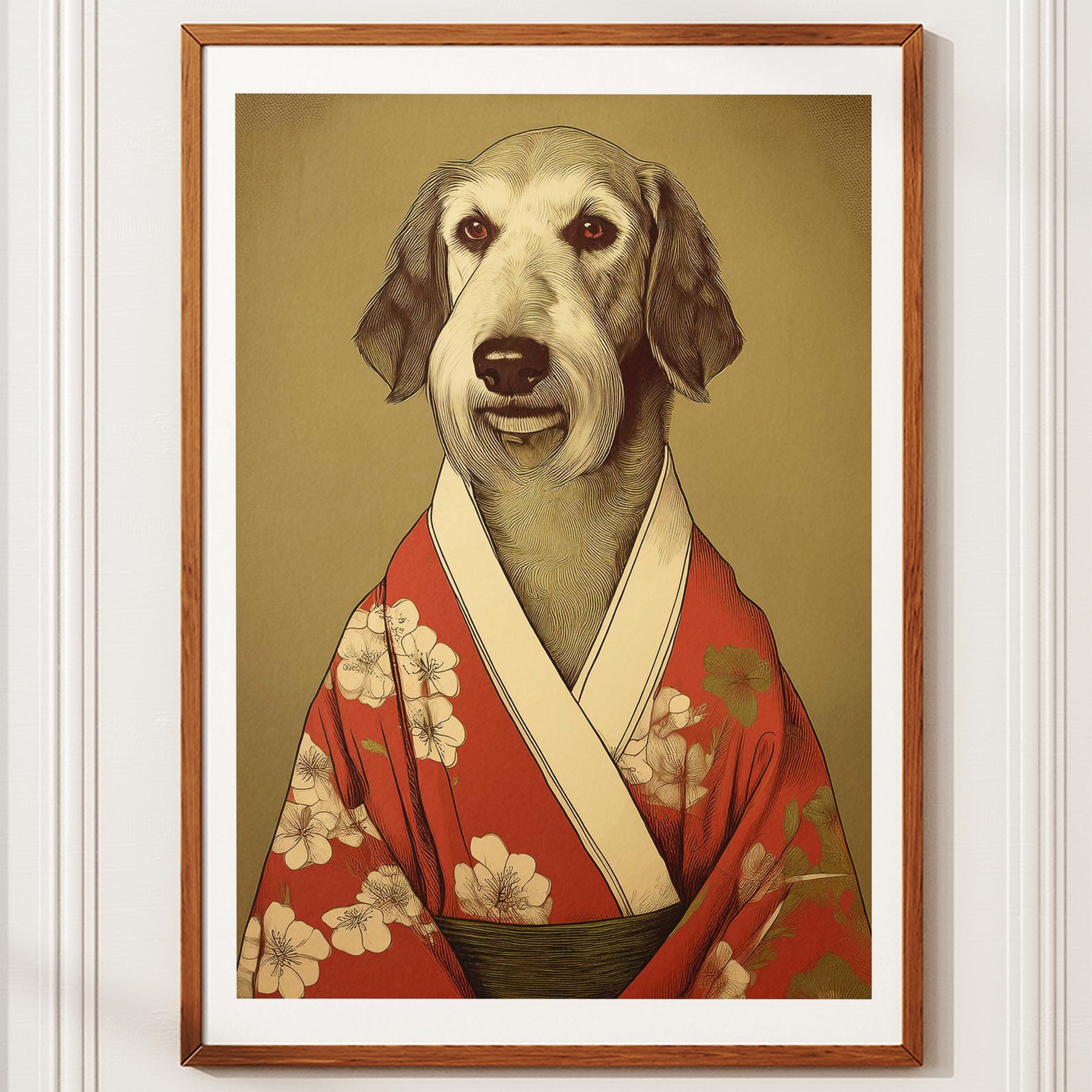 Irish Wolfhound Japanse Kimono Dog Series image 10