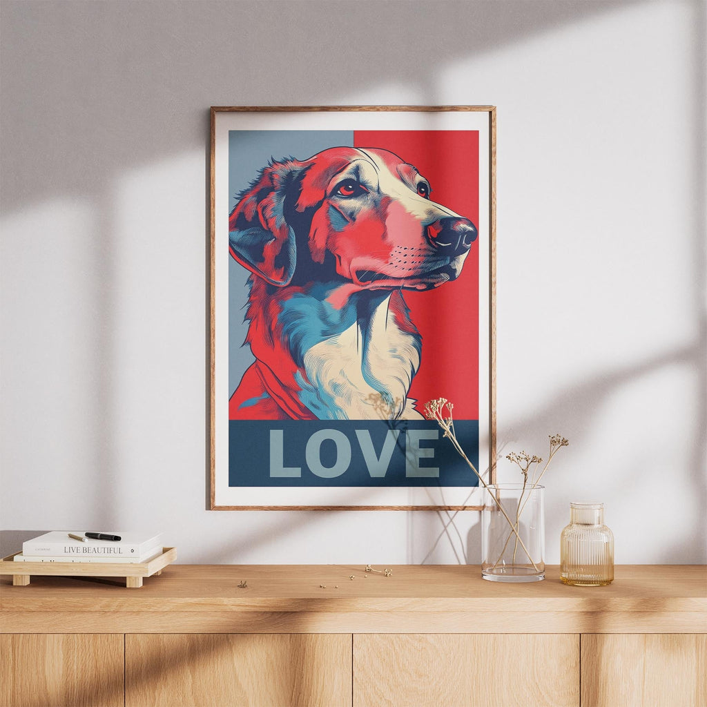Borzoi LOVE Series Inspired by the Obama Poster image 8