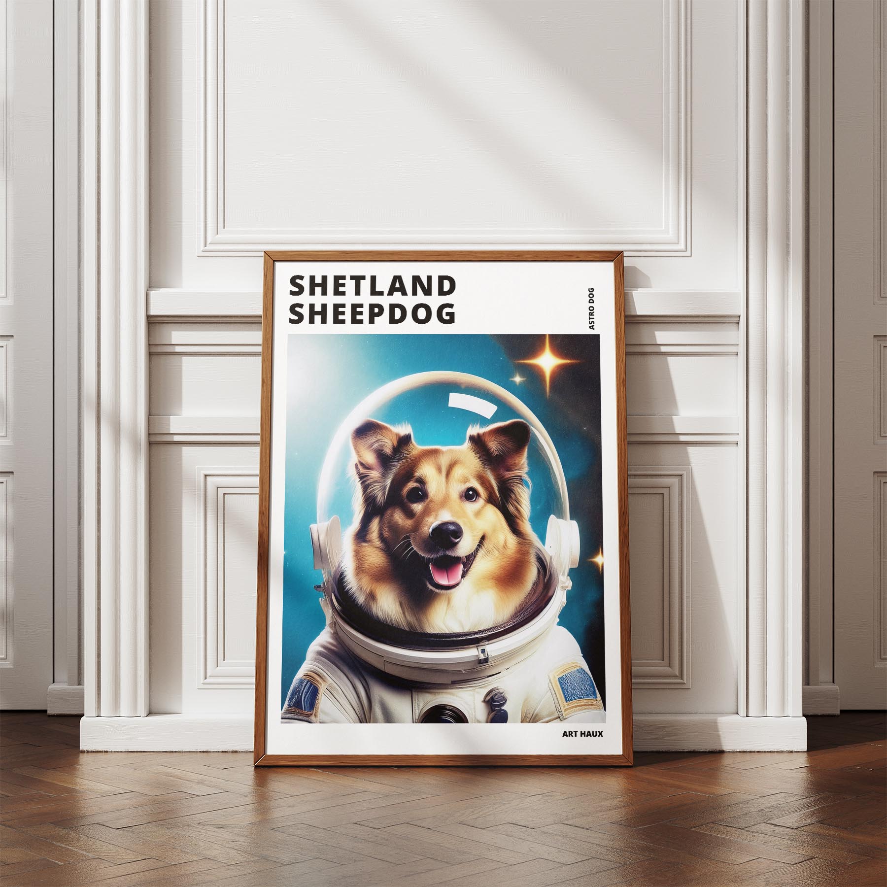 Shetland Sheepdog Astronaut Dog Series with Text Astro Dog image 4