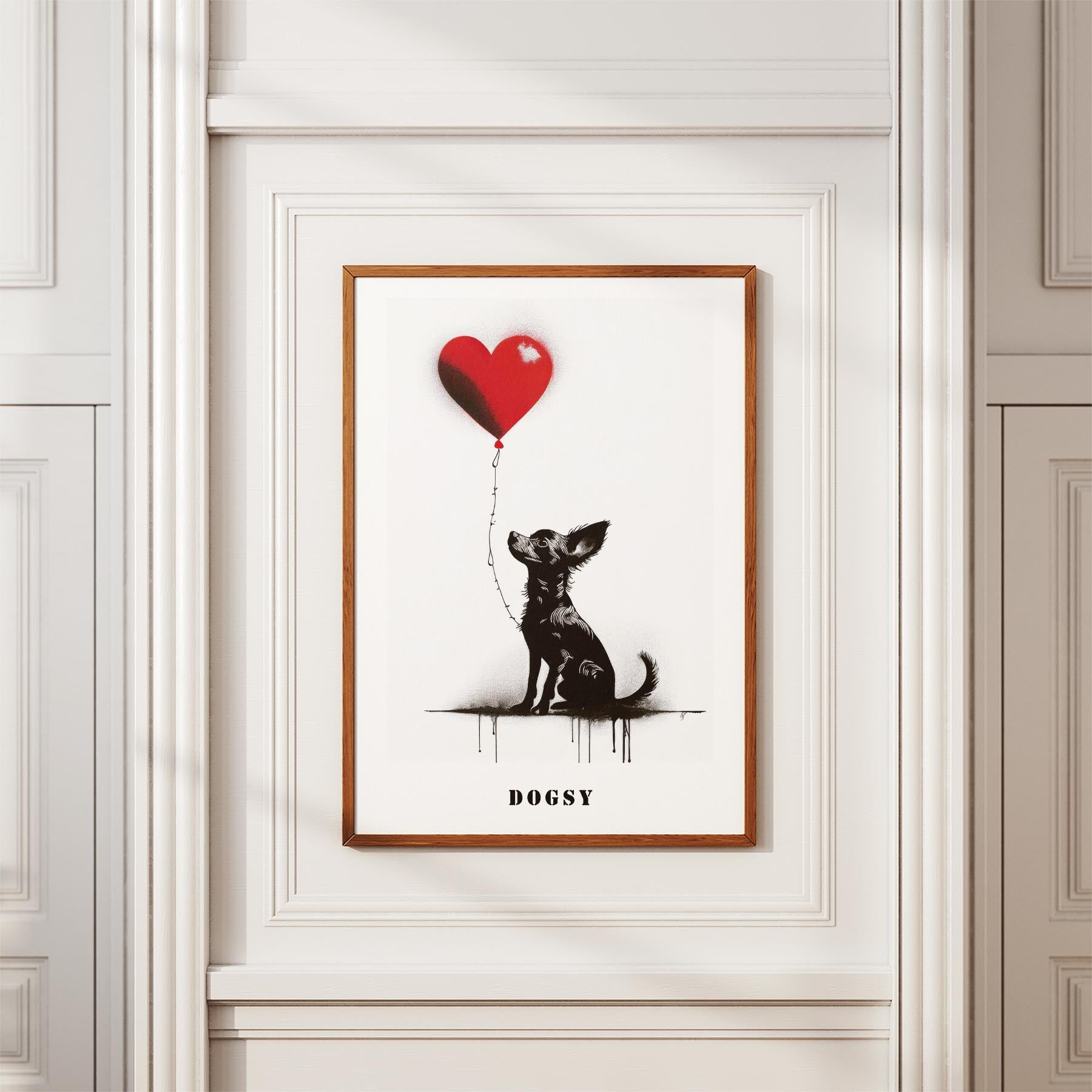 Chihuahua DOGSY Series inspired by the Art of Banksy with text Dogsy image 3