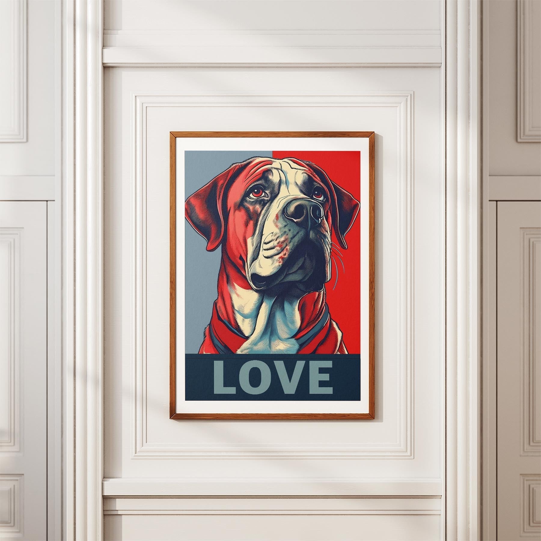Neapolitan Mastiff LOVE Series Inspired by the Obama Poster image 3