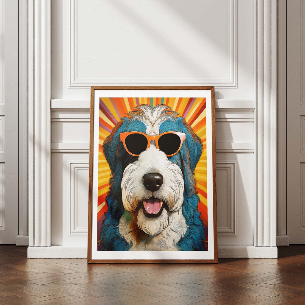 Old English Sheep Dog In Colourful Sunnies 13 image 4