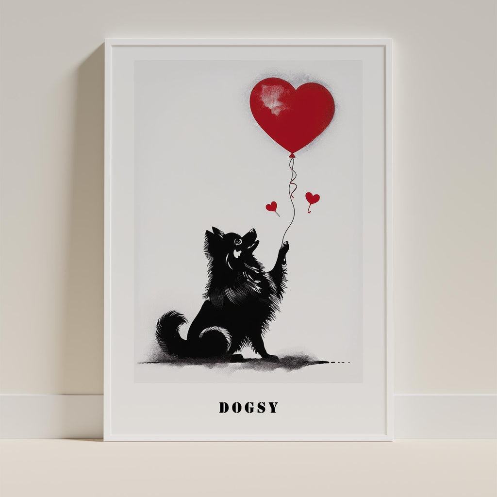 Pomeranian DOGSY Series inspired by the Art of Banksy with text Dogsy image 9