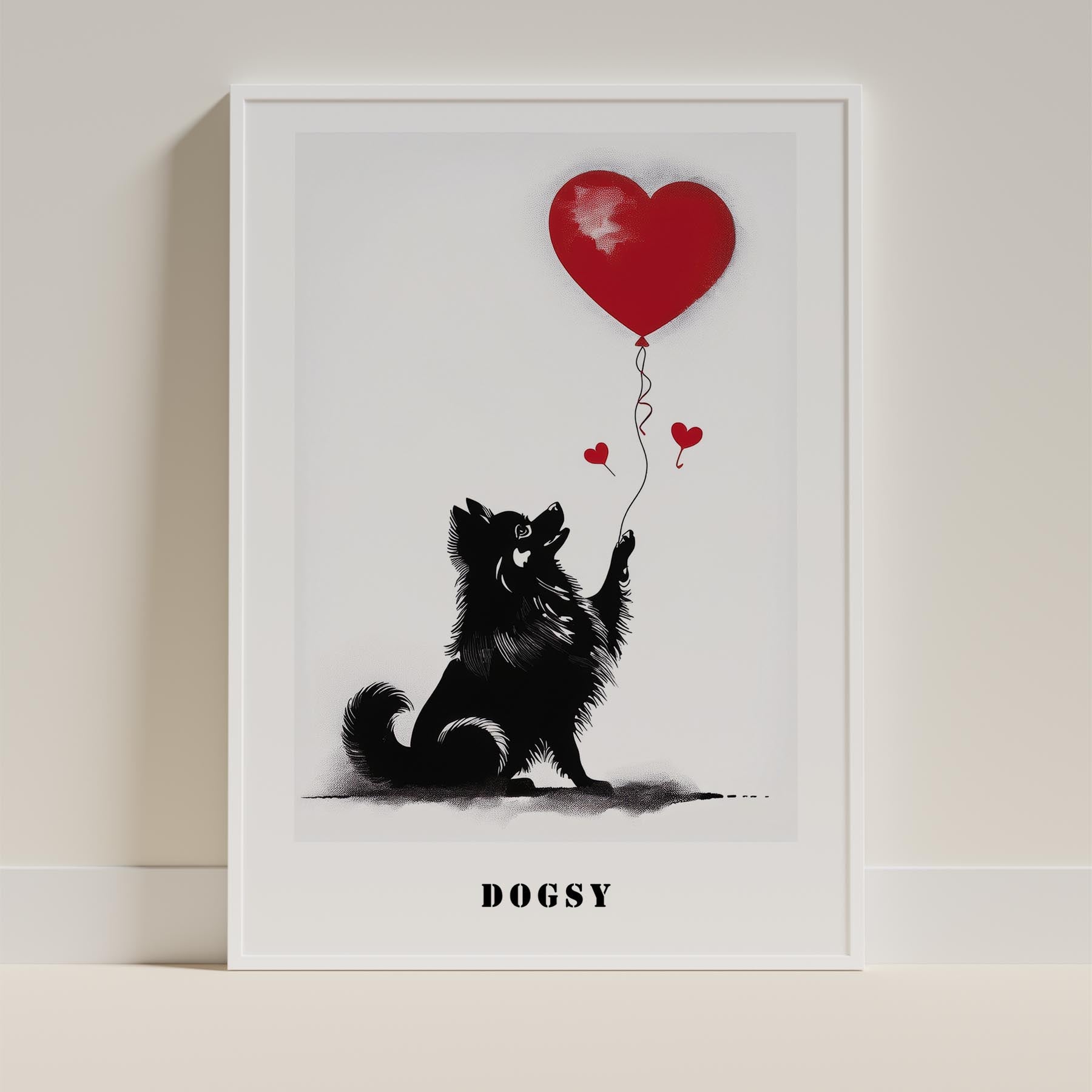 Pomeranian DOGSY Series inspired by the Art of Banksy with text Dogsy image 9