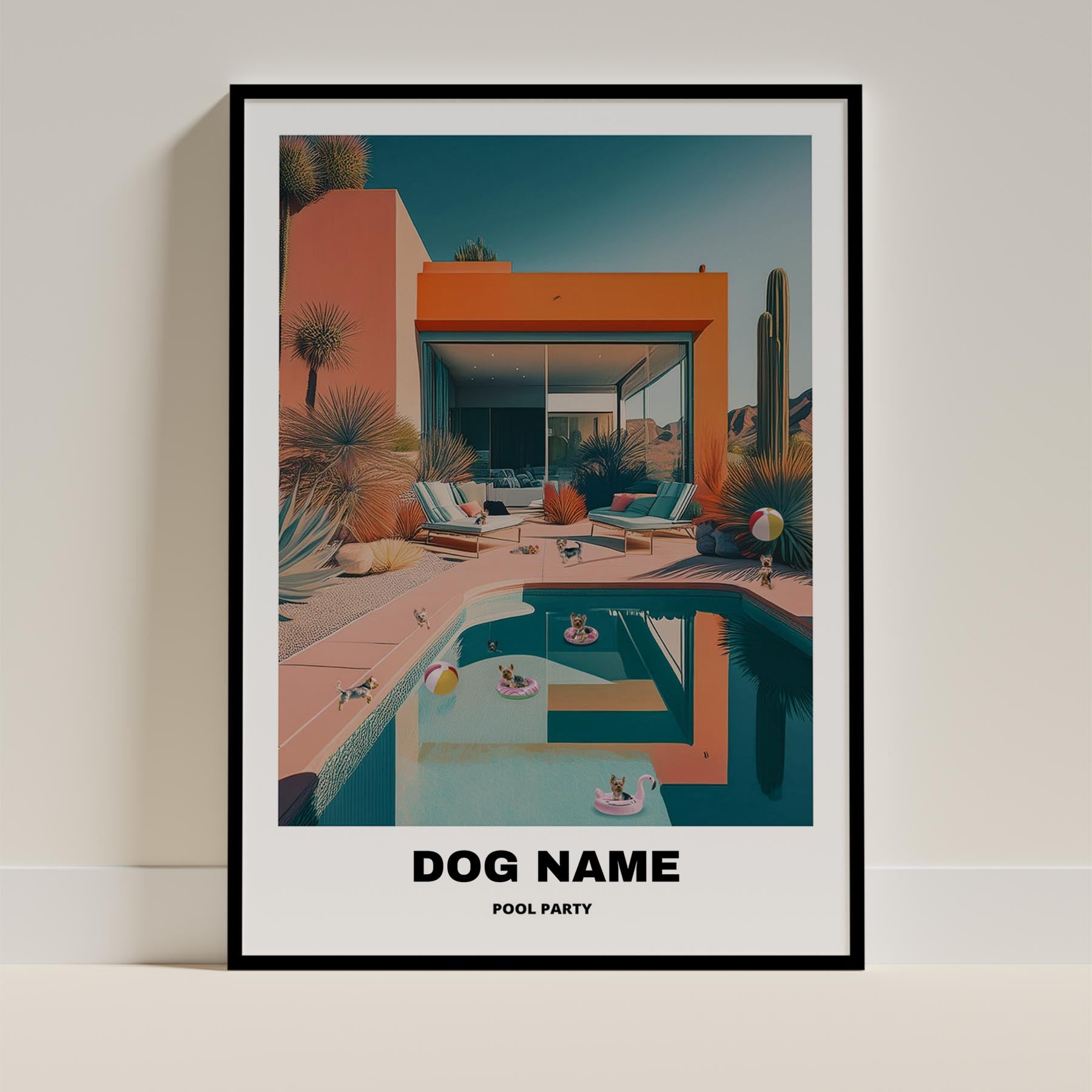 Yorkshire Terrier Custom Pool Party WITH TEXT image 0