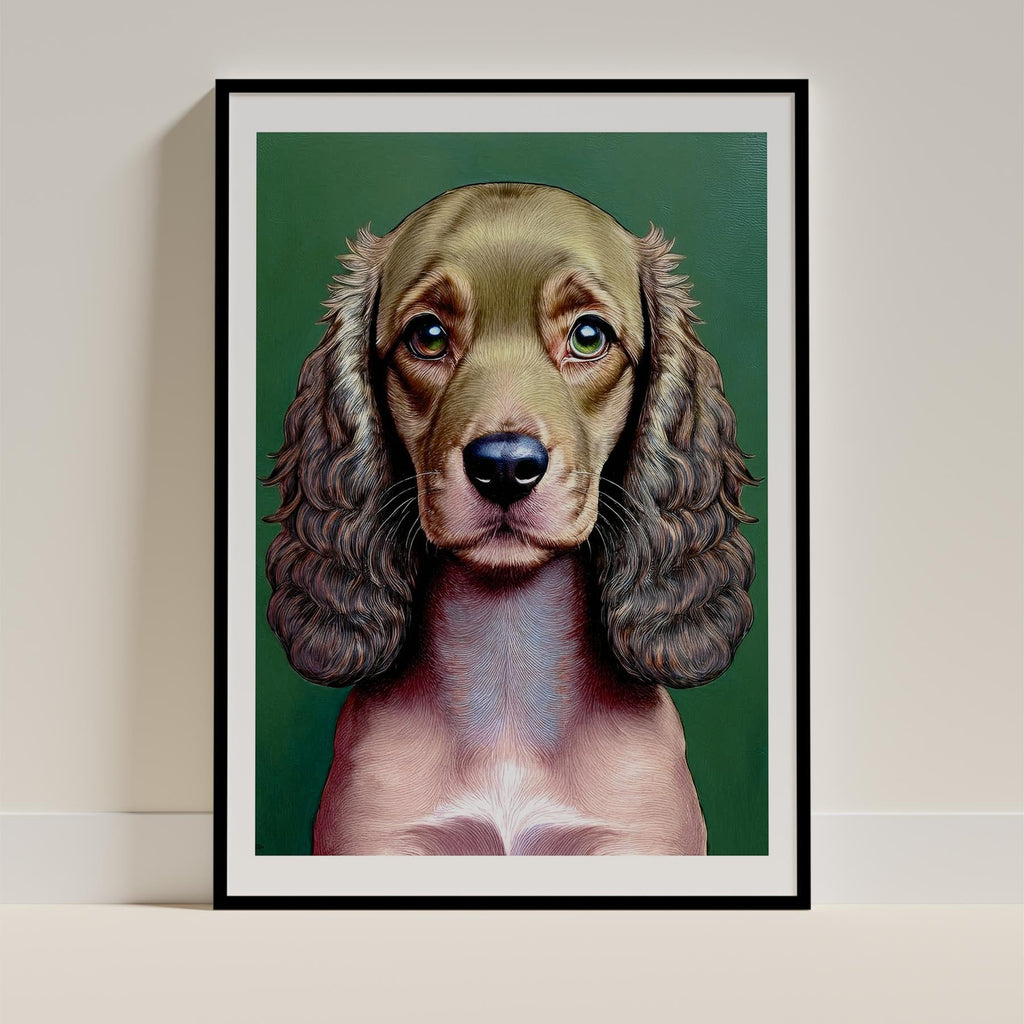 Cocker Spaniel Green Painted Series image 0