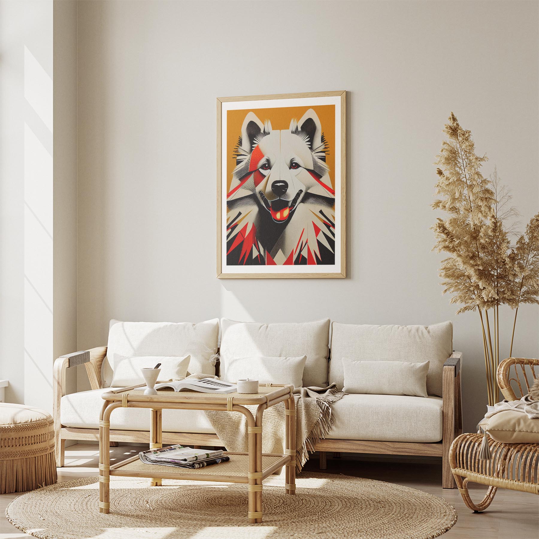 Samoyed Geometric Orange Series image 2