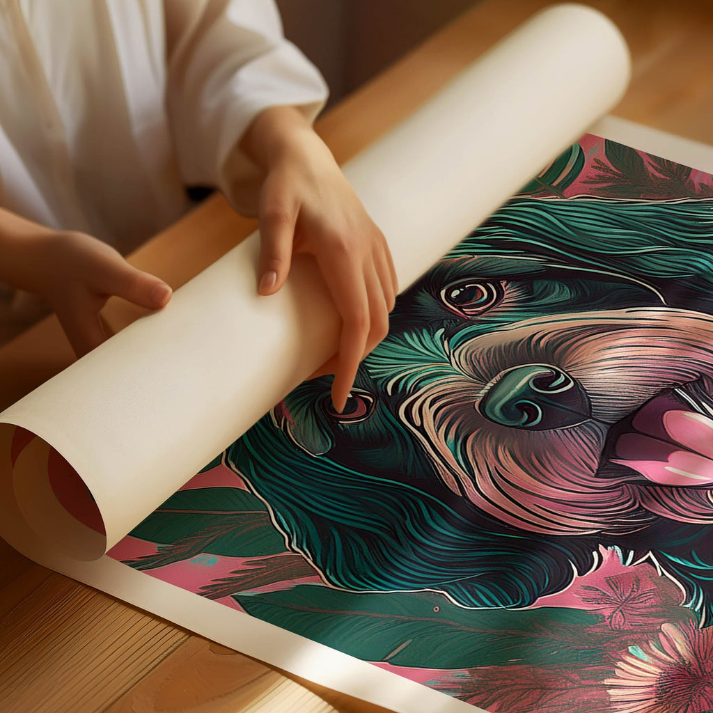 Irish Doodle Flowery Dog image 1