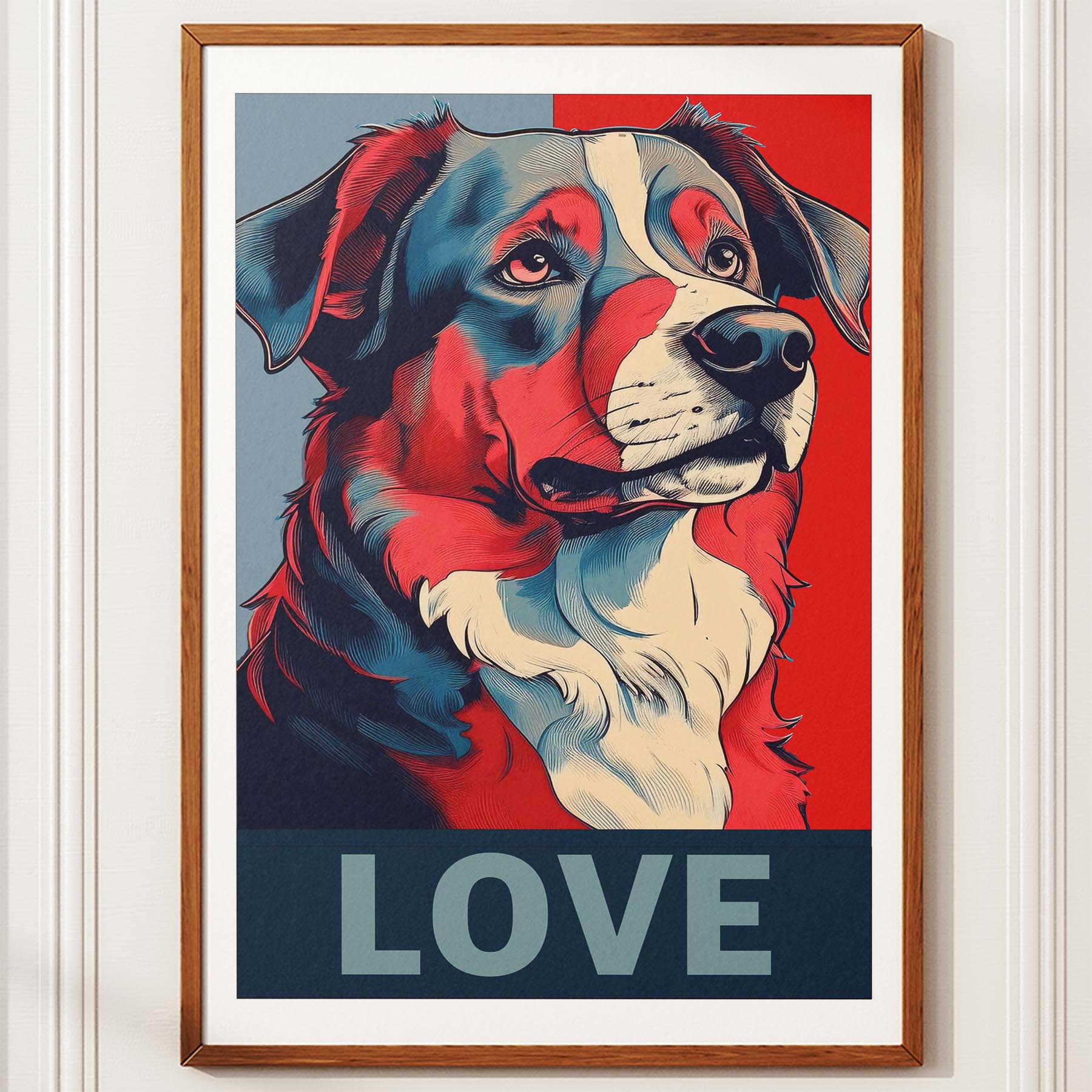 Australian Shepherd LOVE Series Inspired by the Obama Poster image 10