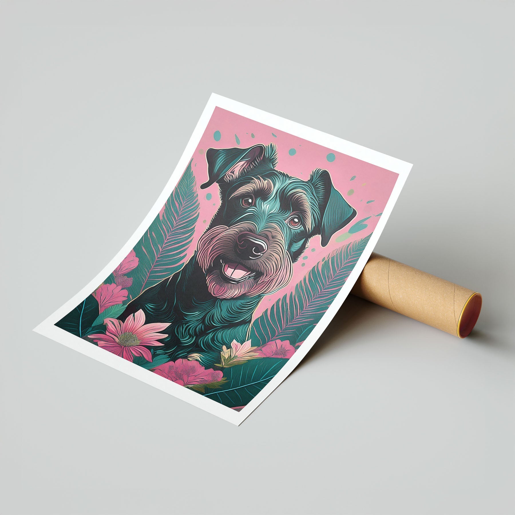 Irish Terrier Flowery Dog image 7