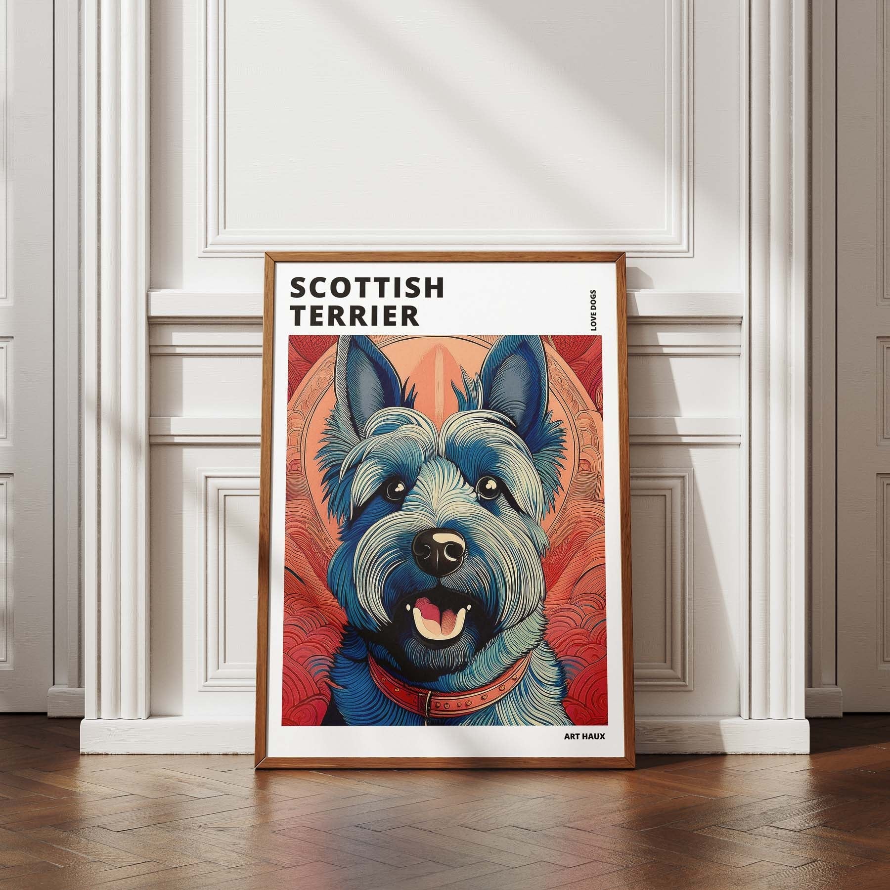 Scottish Terrier Hokusai Japanese Inspired Dog Series with Text image 4