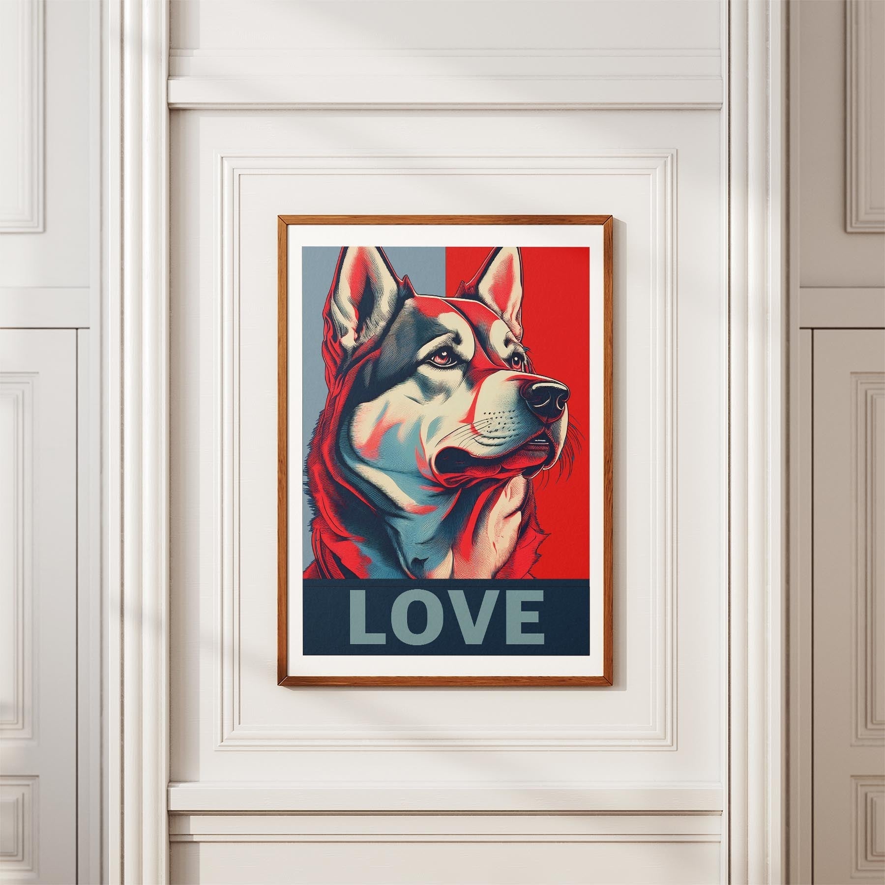 Alaskan Malamute LOVE Series Inspired by the Obama Poster image 3