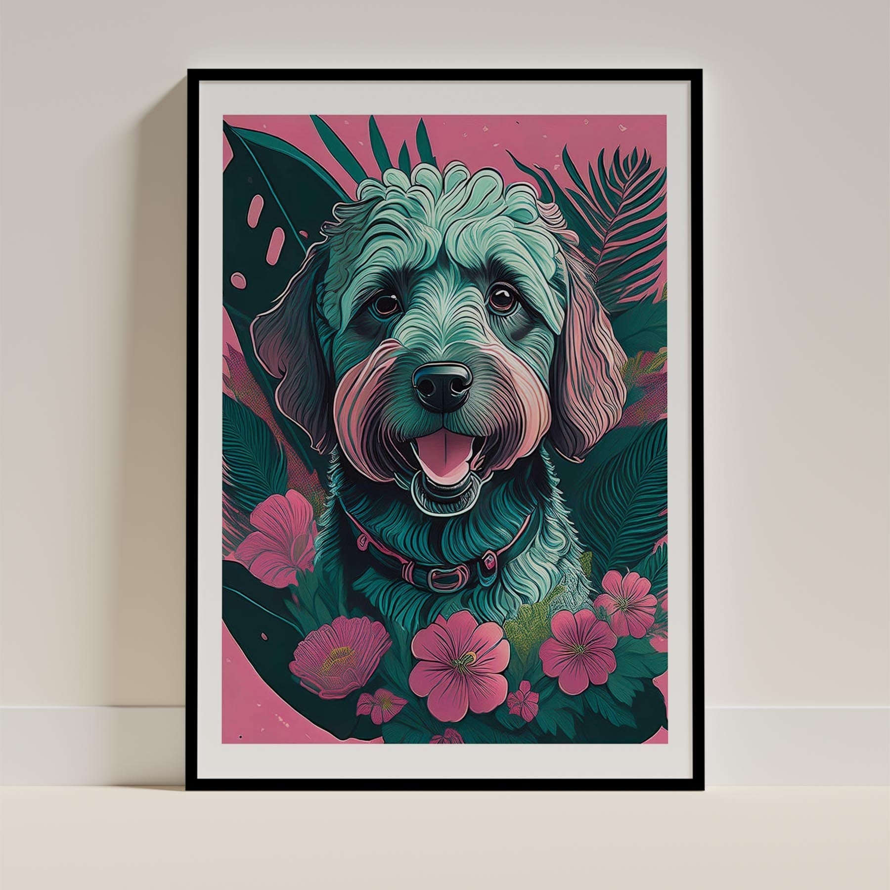 Groodle 2 Flowery Dog image 11