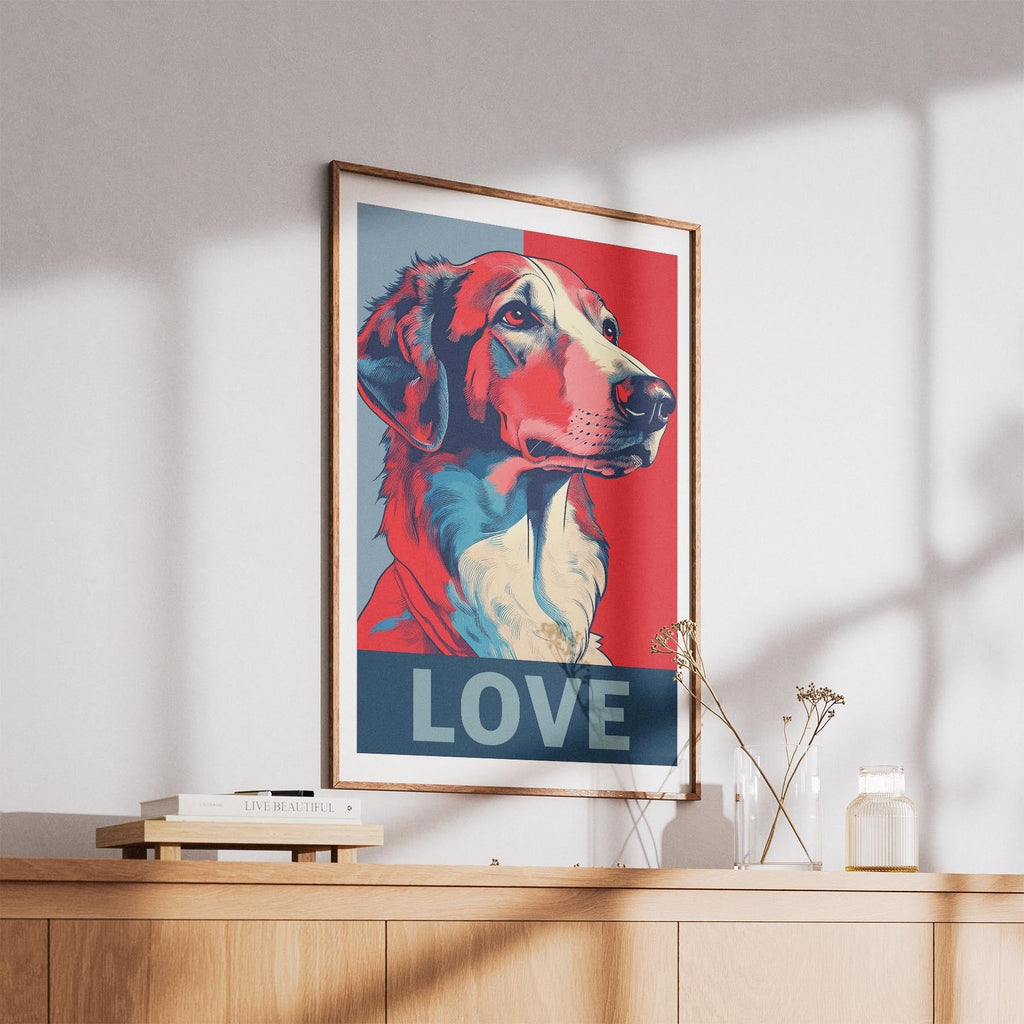 Borzoi LOVE Series Inspired by the Obama Poster image 5