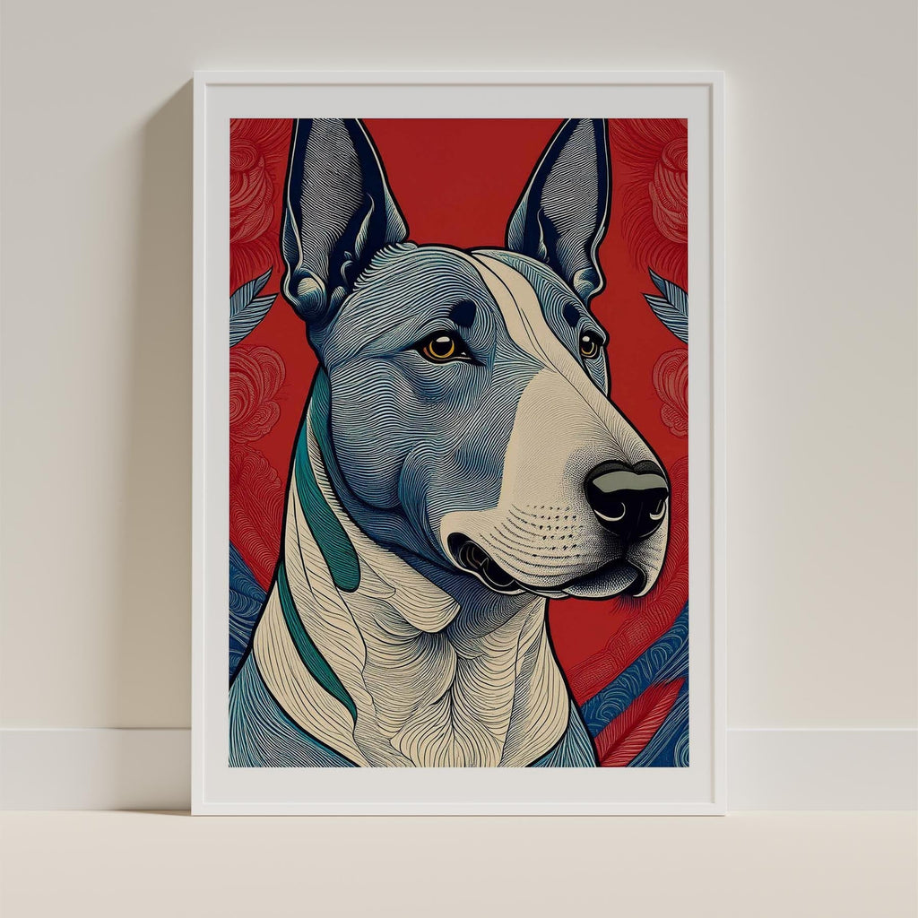 Bull Terrier Hokusai Japanese Inspired Dog Series 5 image 9