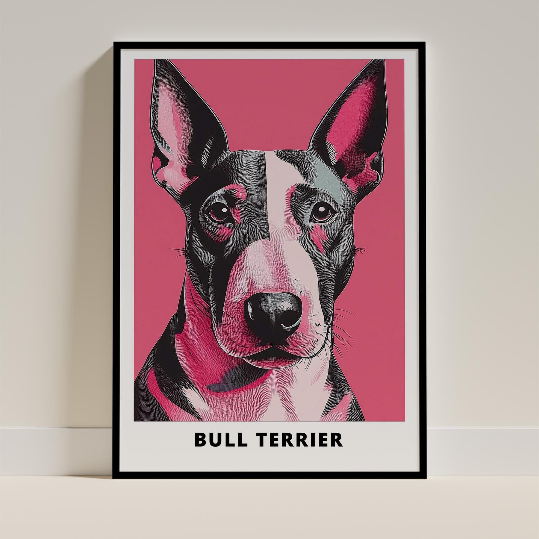 Bull Terrier Pink and Black Dog Series 1 image 0