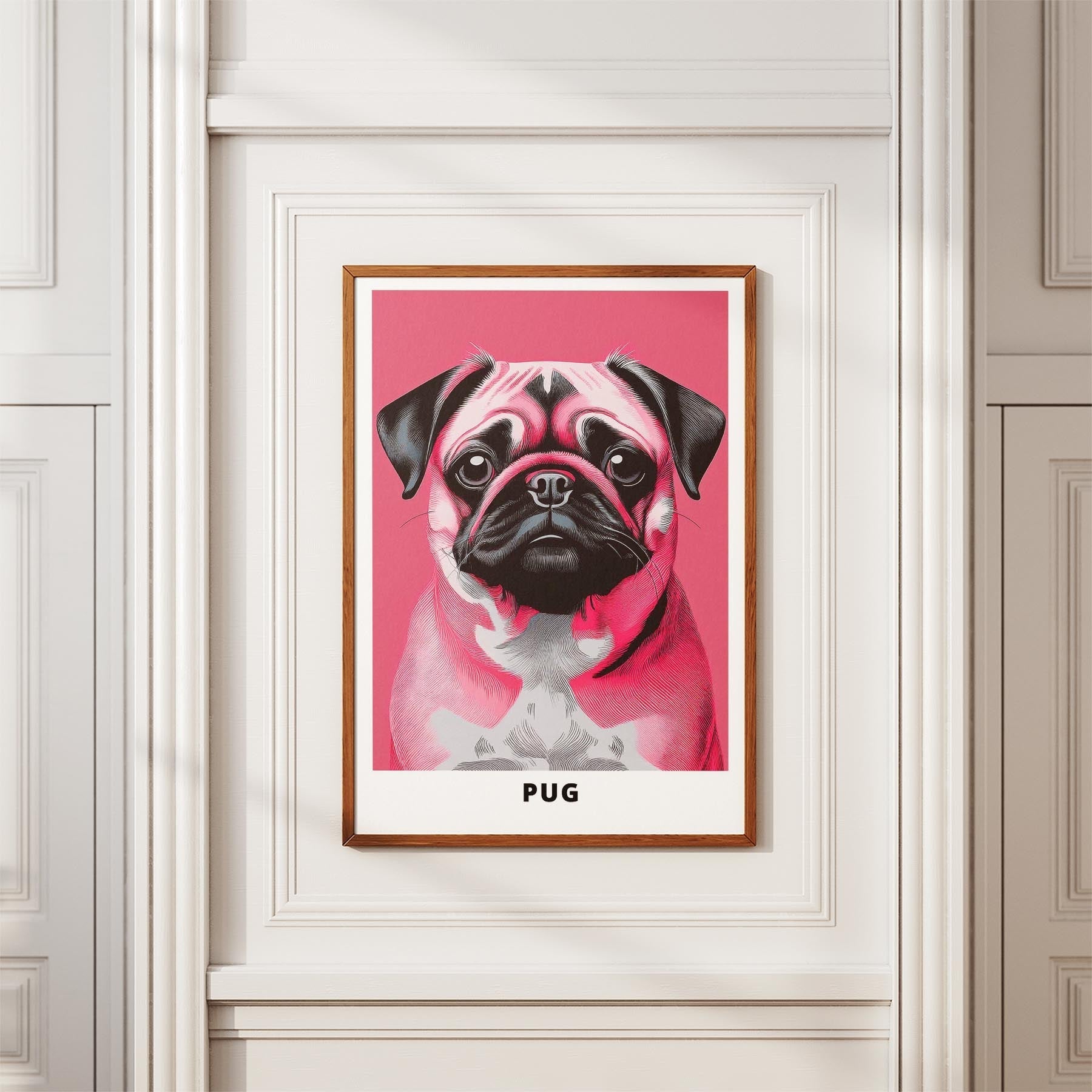 Pug Pink and Black Dog Series 1 image 3