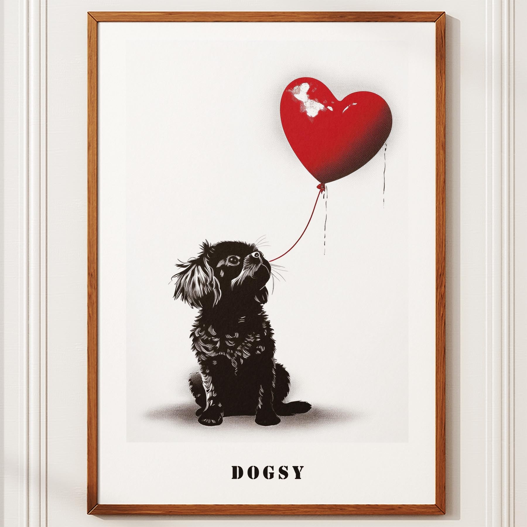 Japanese Chin DOGSY Series inspired by the Art of Banksy with text Dogsy image 10