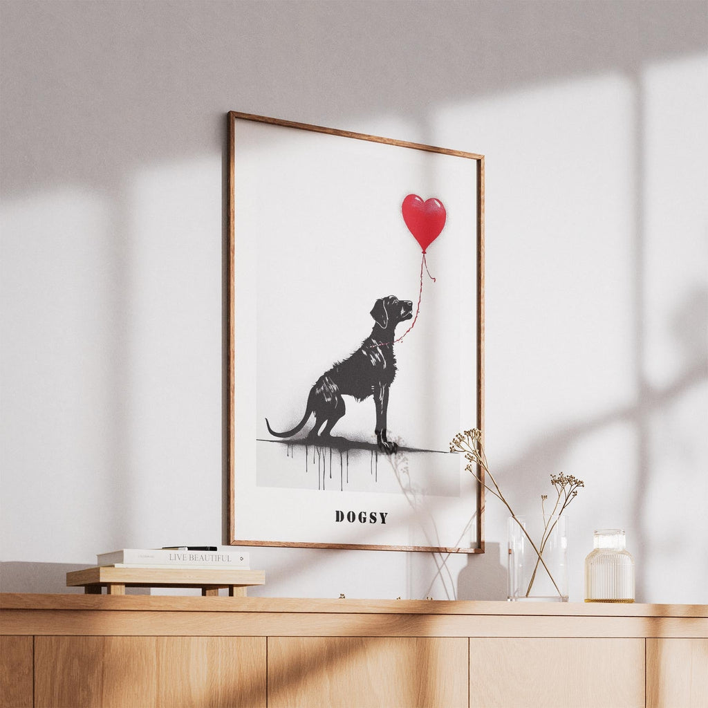 German Pointer DOGSY Series inspired by the Art of Banksy with text Dogsy image 5