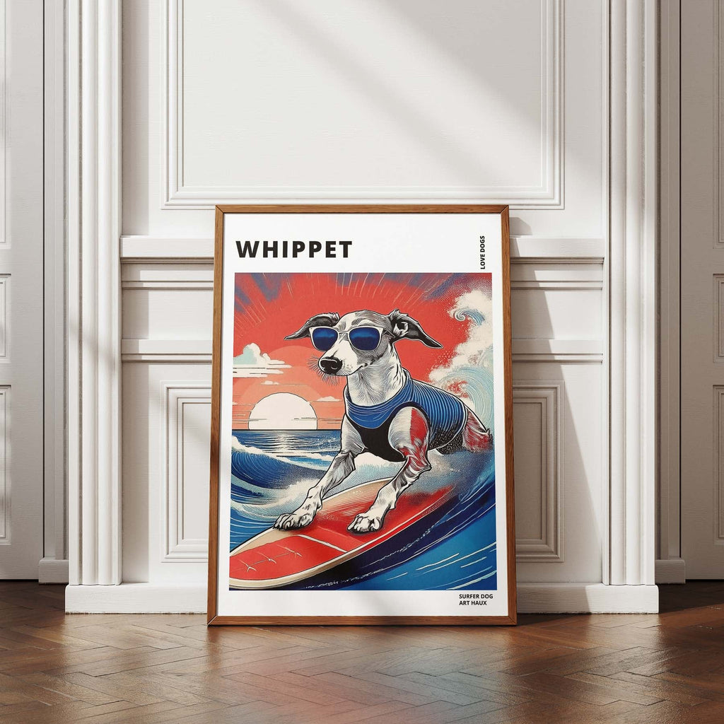 Whippet Hokosai Surfer Dogs 1 image 4