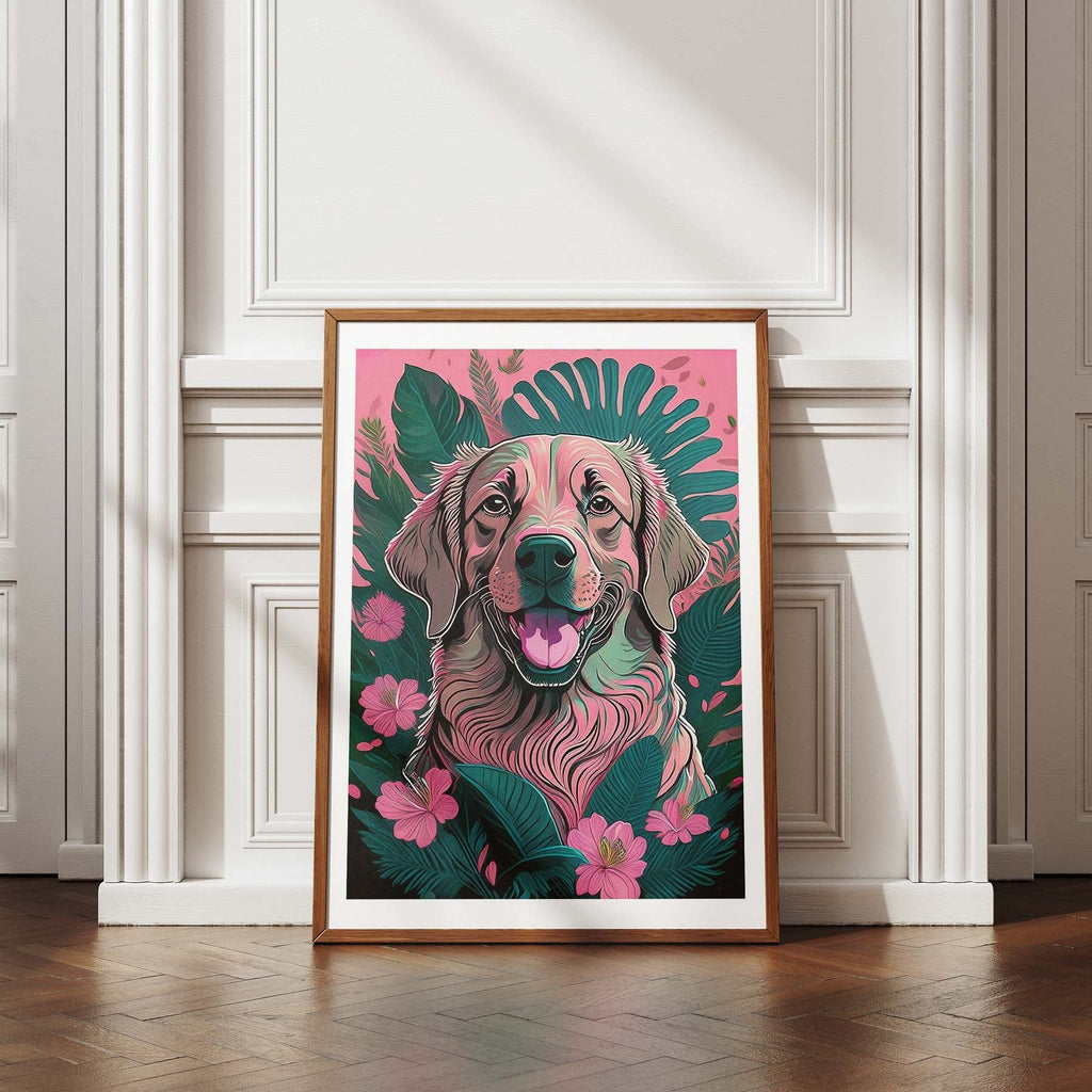 Golden Retriever Flowery Dog image 4