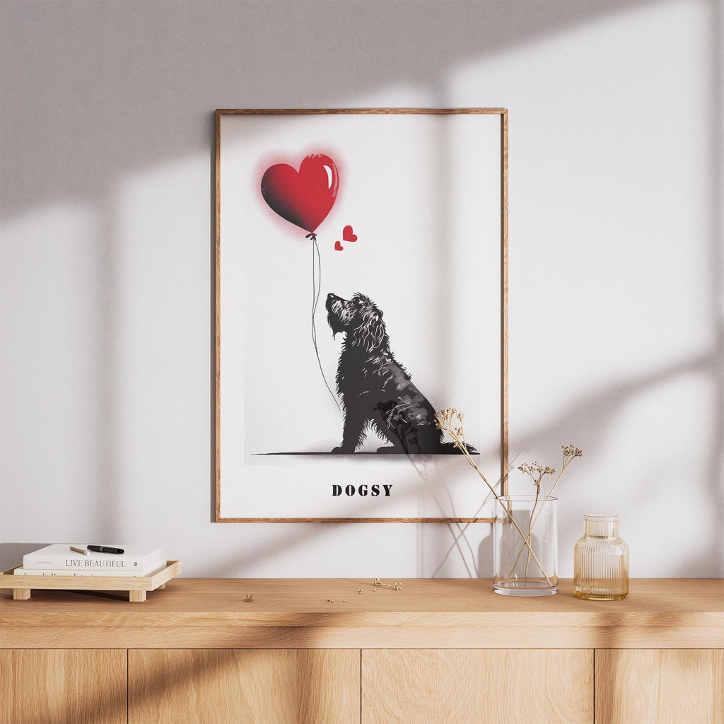 Old English Sheepdog DOGSY Series inspired by the Art of Banksy with text Dogsy image 8