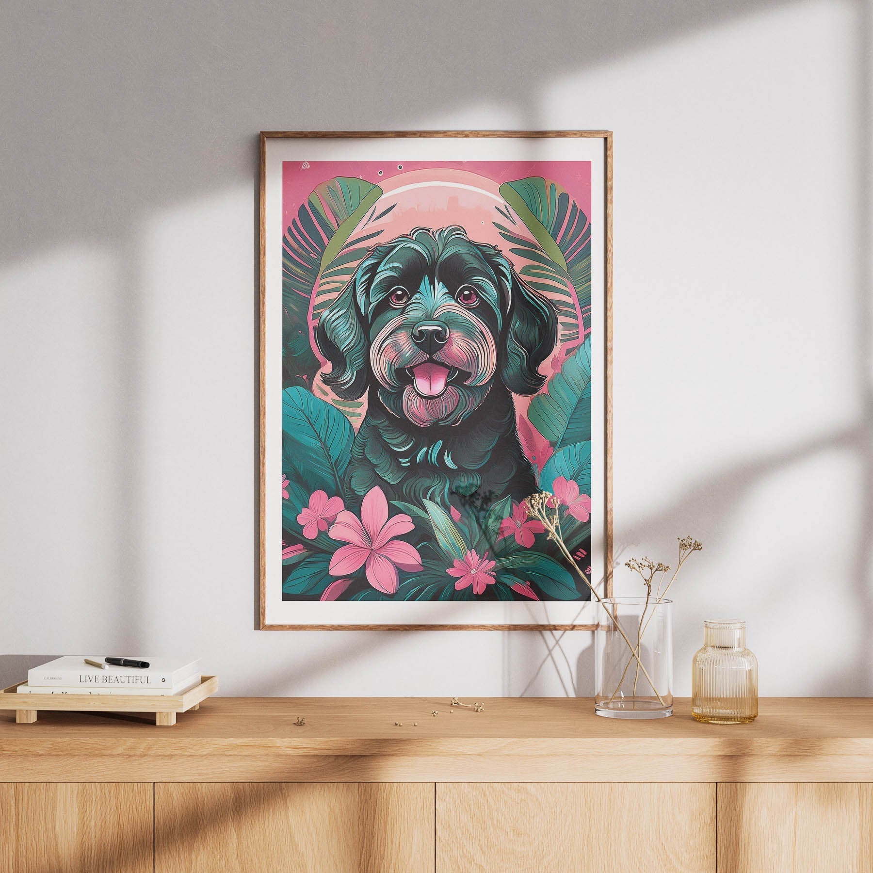 Schnoodle Flowery Dog image 8