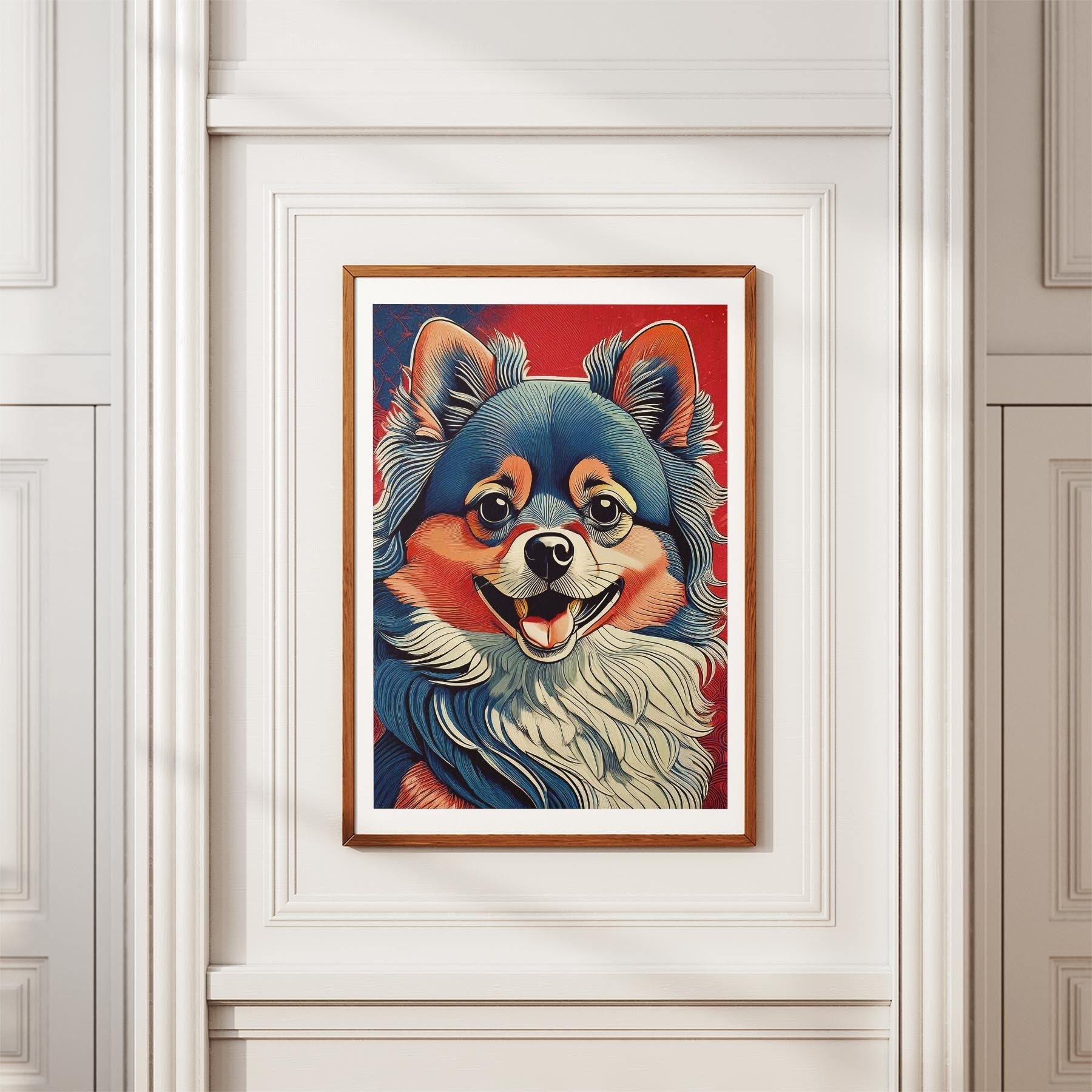Pomeranian Hokusai Japanese Inspired Dog Series image 3