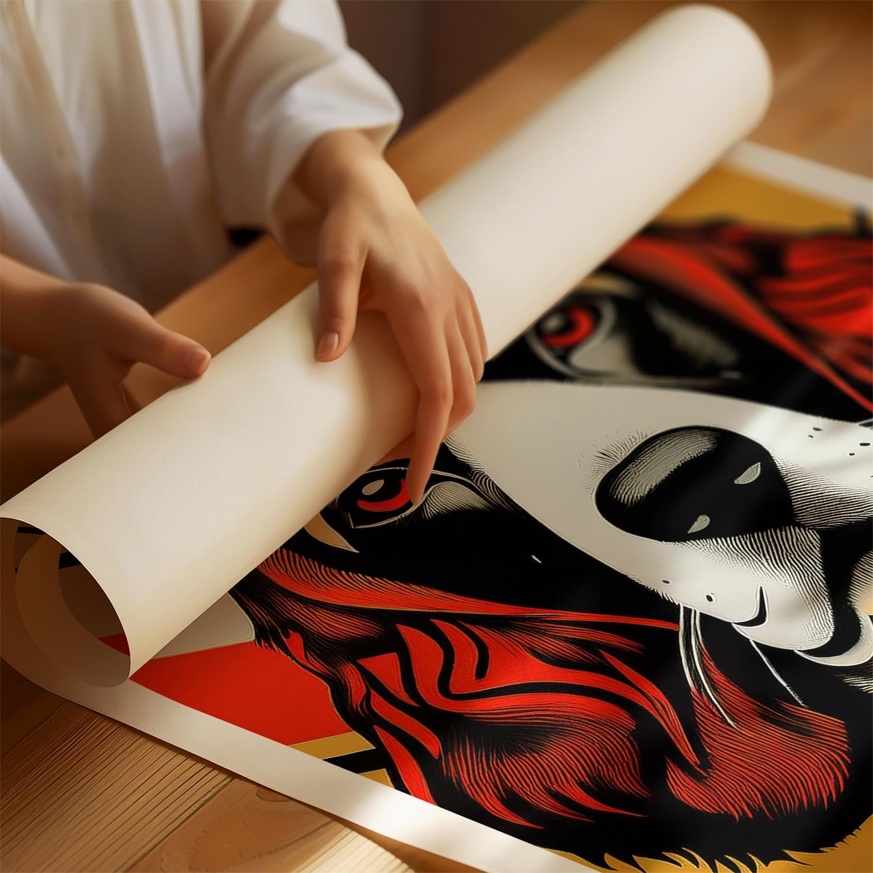 English Springer Spaniel Geometric Orange Series image 1