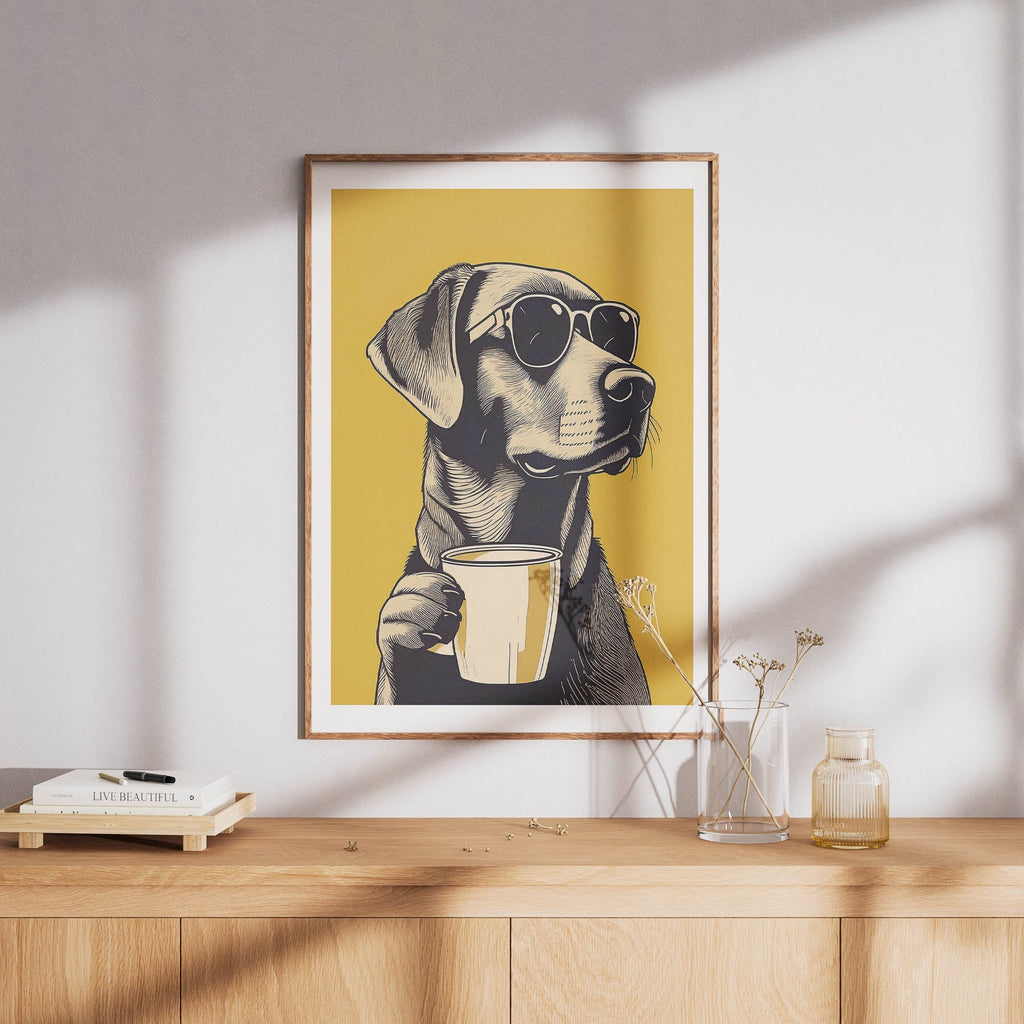 Labrador Retriever Chillin Coffee Dog image 8