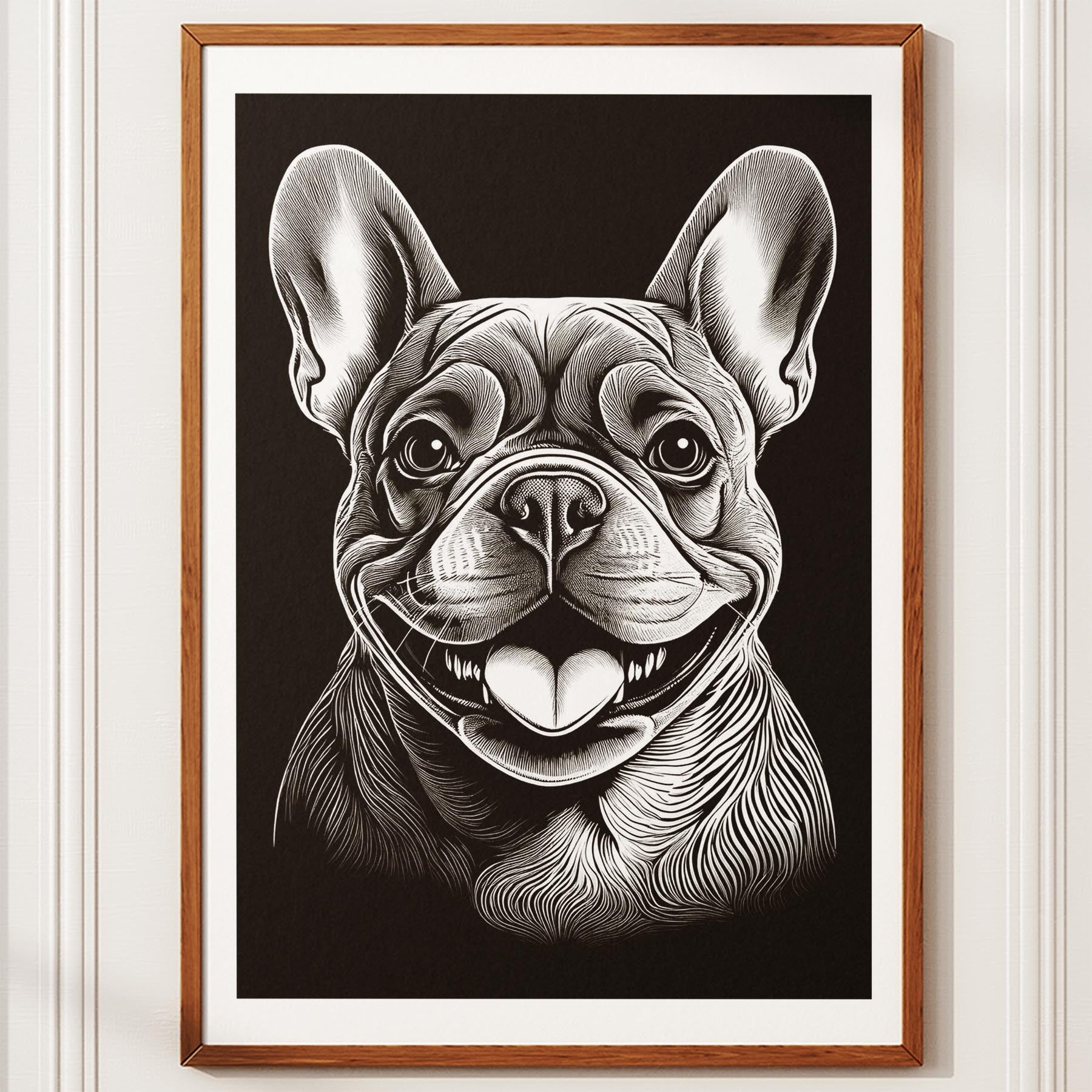 French Bulldog Line Dog Series in Black and White image 10