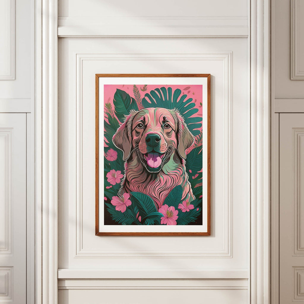 Golden Retriever Flowery Dog image 3