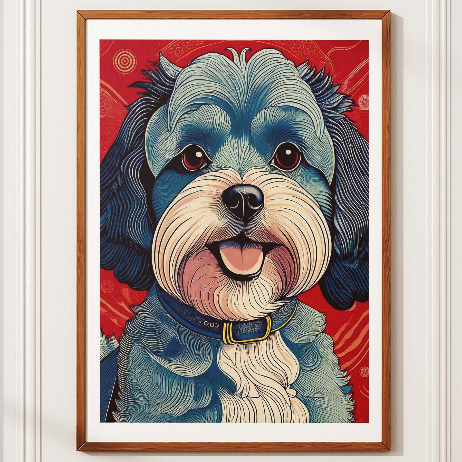 Cavoodle Hokusai Japanese Inspired Dog Series 9 image 10