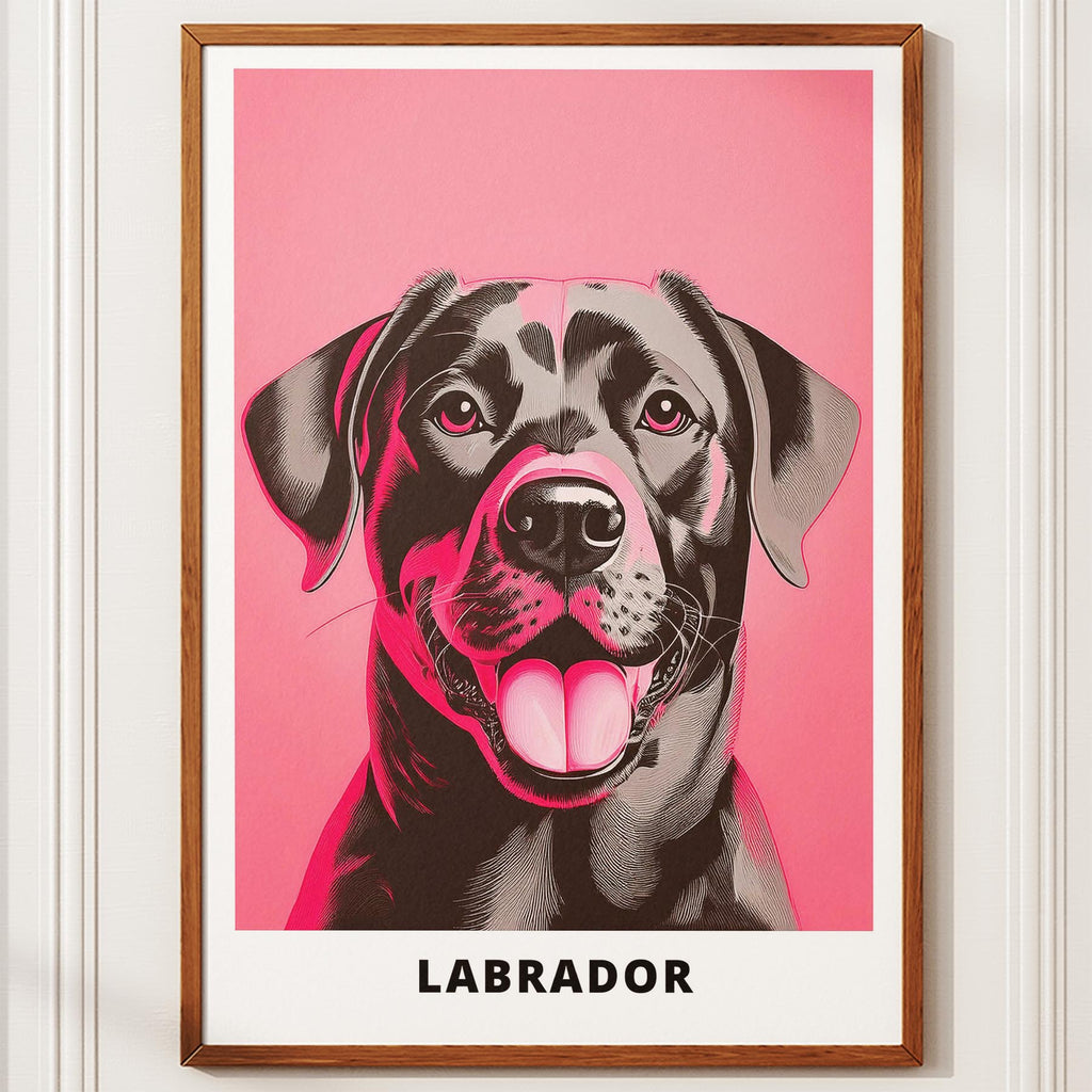 Labrador Retriever Pink and Black Dog Series 4 image 10