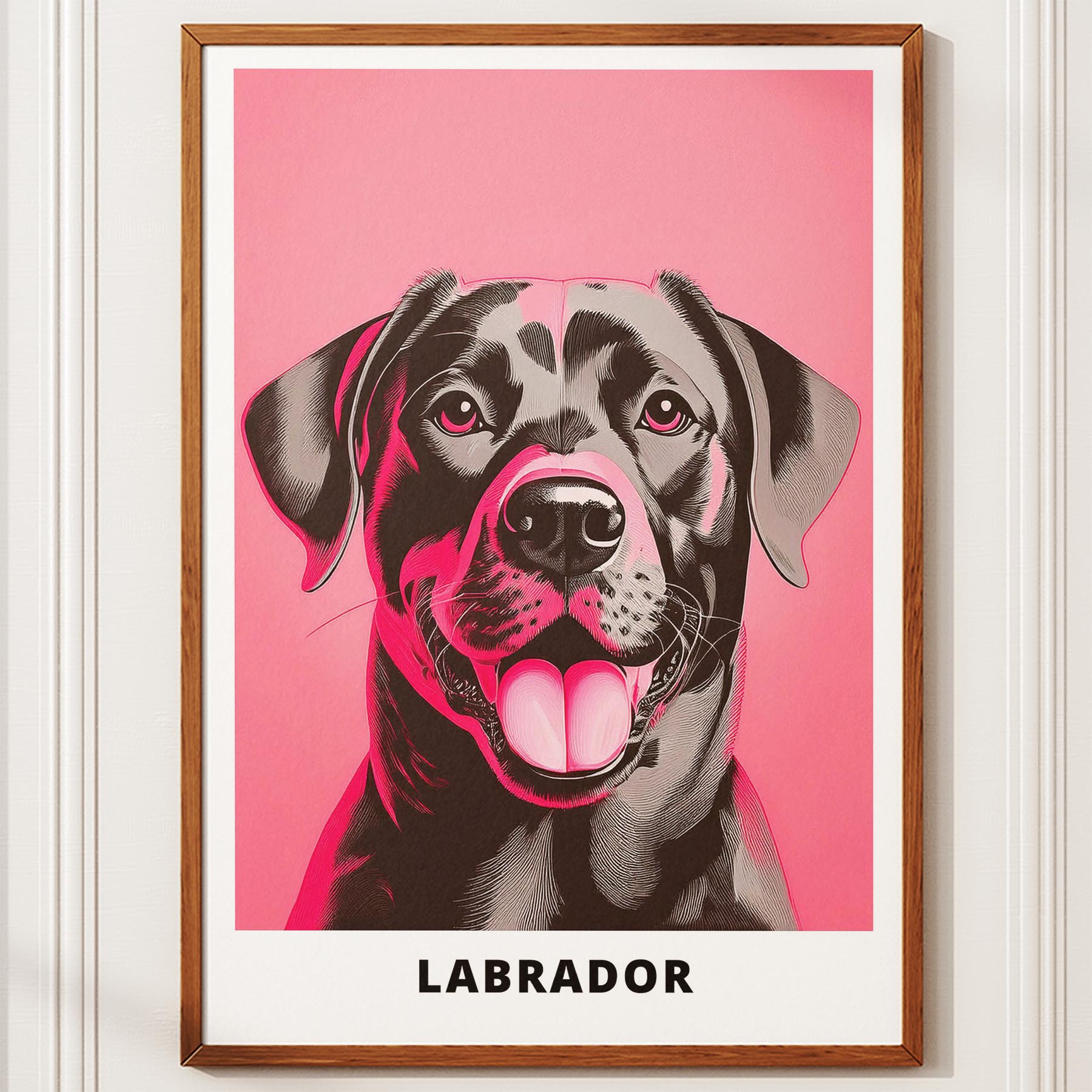 Labrador Retriever Pink and Black Dog Series 4 image 10