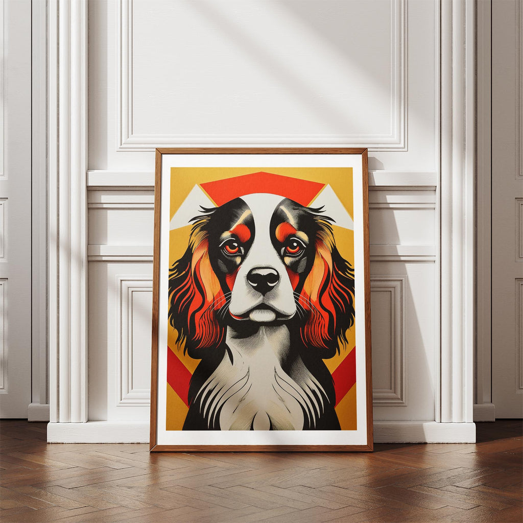 Cavalier Spaniel Geometric Orange Series image 4