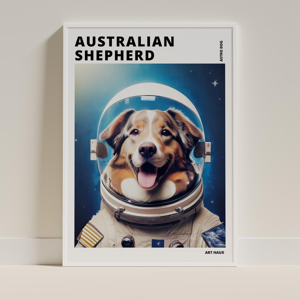 Australian Shepherd Astronaut Dog Series with Text Astro Dog image 9