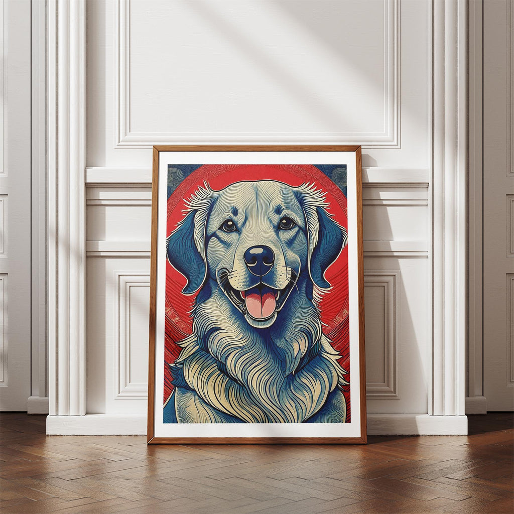 Golden Retriever Hokusai Japanese Inspired Dog Series image 4