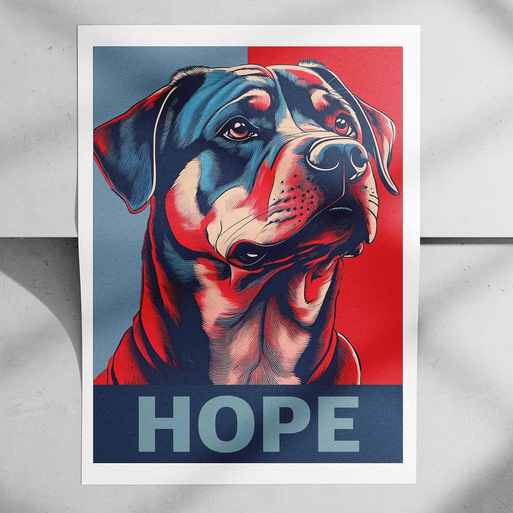 Rottweiler HOPE Series Inspired by the Obama Poster image 7