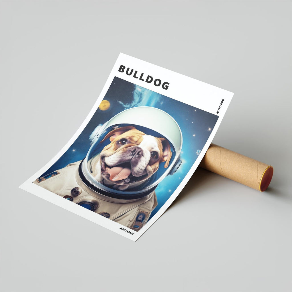 Bulldog Astronaut Dog Series with Text Astro Dog image 6