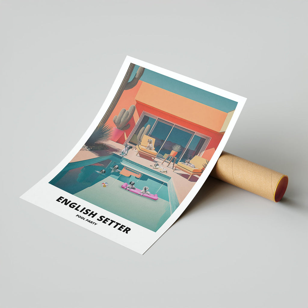 English Setter Pool Party image 7