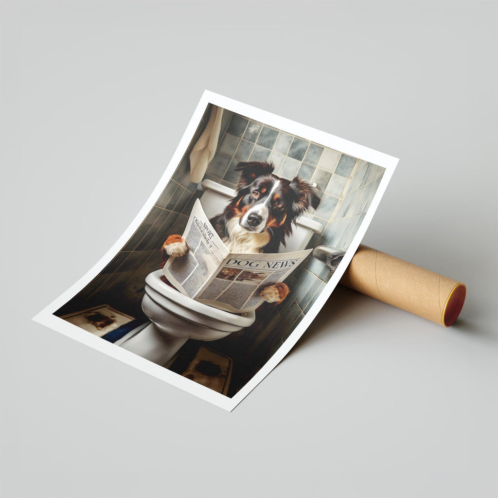 Border Collie Toilet Humour Dog Series image 6