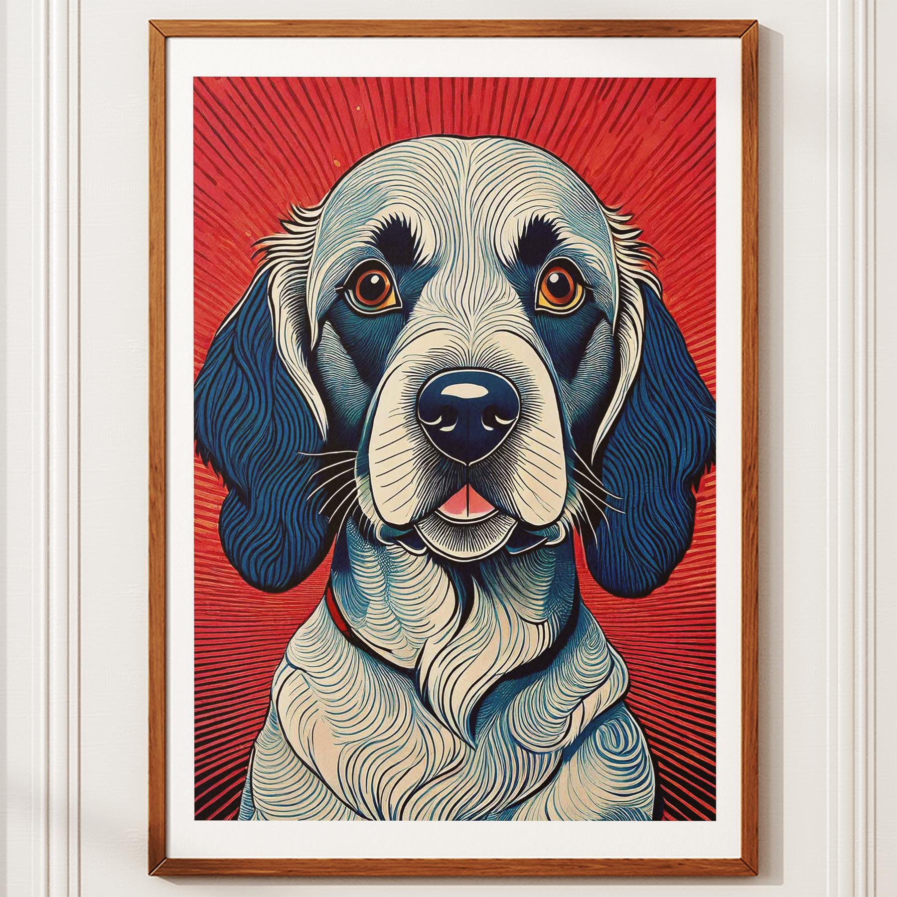 English Setter Hokusai Japanese Inspired Dog Series image 10